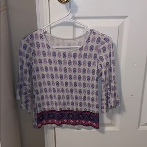 Justice Blouse 3/4 sleeve. Size 10.